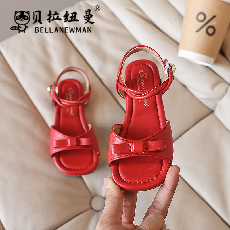 SHEIN Niche Design French Style One-Strap Bow Princess 2025 Summer New Children's Sandals