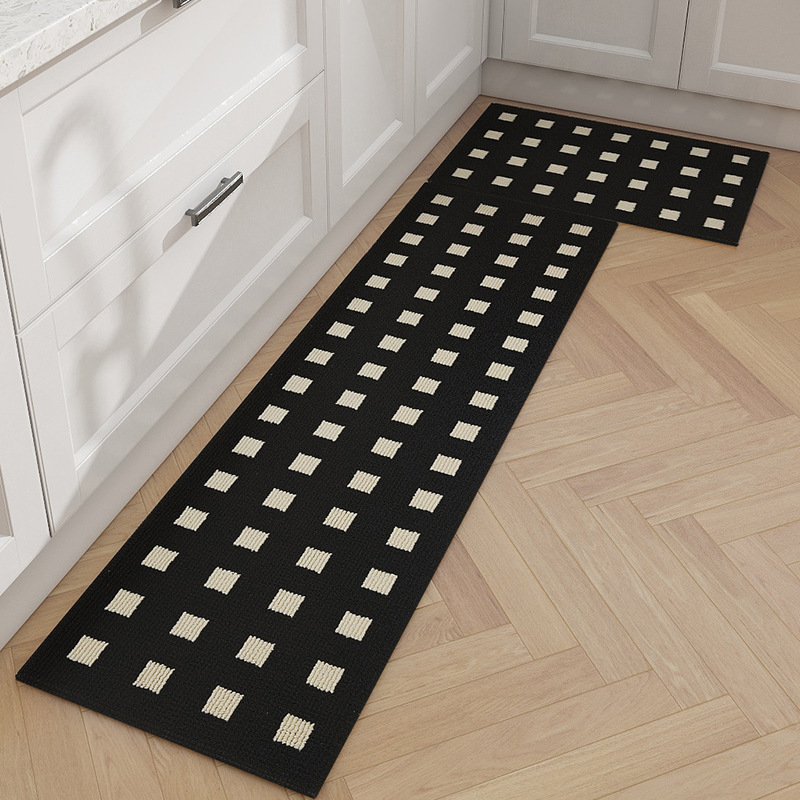 Designer carpet, kitchen floor mat water-absorbing and oil-proof foot mat household machine washable long carpet dirt-resistant non-slip and anti-drop
