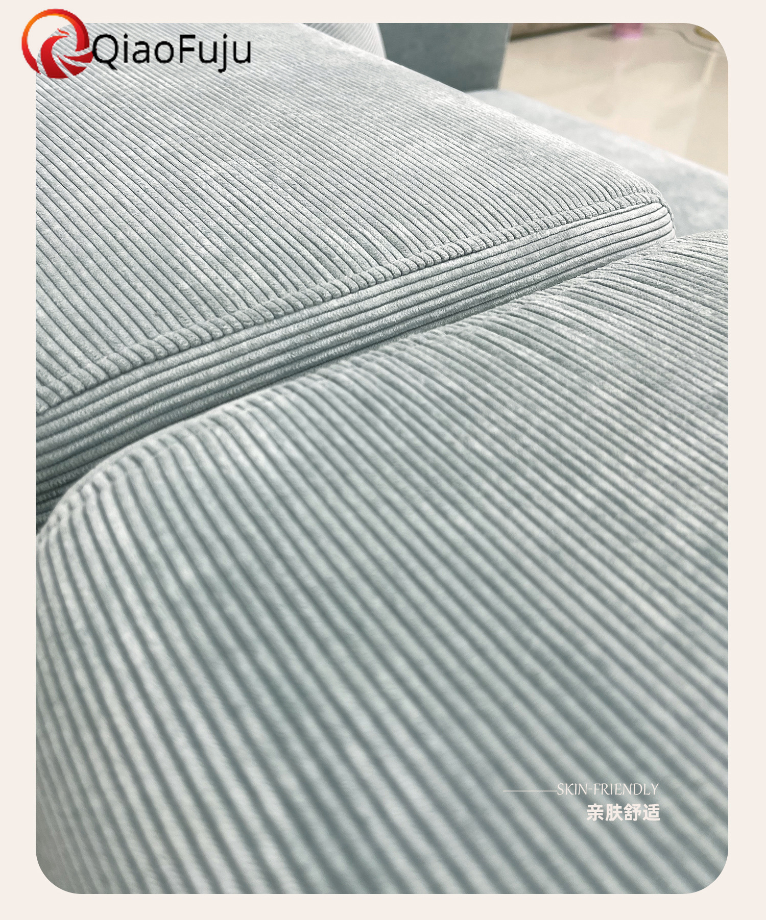 Corduroy tofu sofa combination lazy cream wind straight row Nordic living room fabric sofa Imported Large sofa: 3 meters in length. Long sofa: suitabl