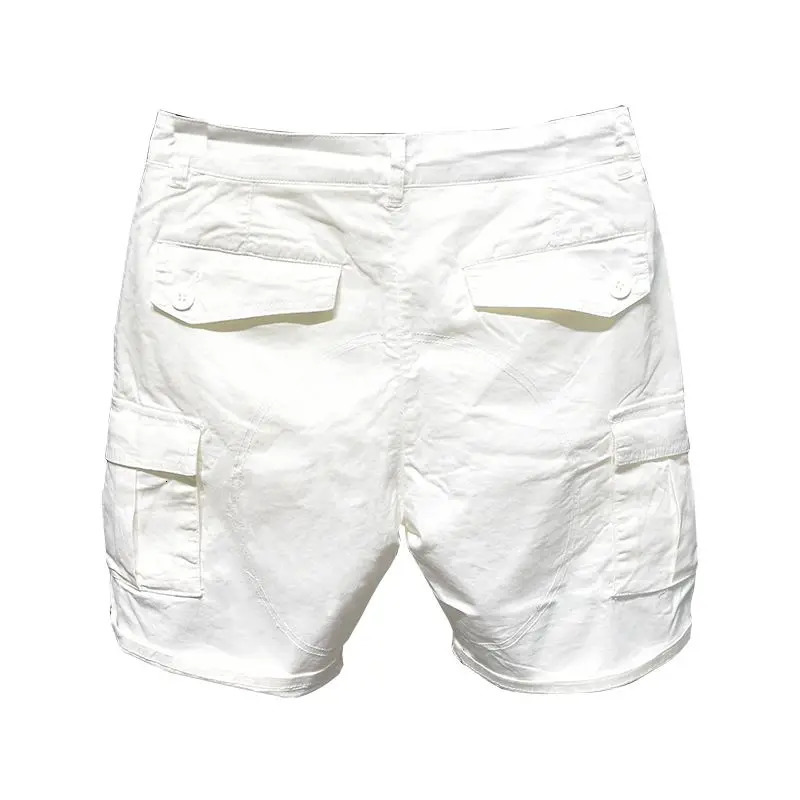Korean Washed Mens Slim Jeans Denim Short Pants for Summer Boyfriend Stretch Straight White Cargo Cotton Shorts 250714