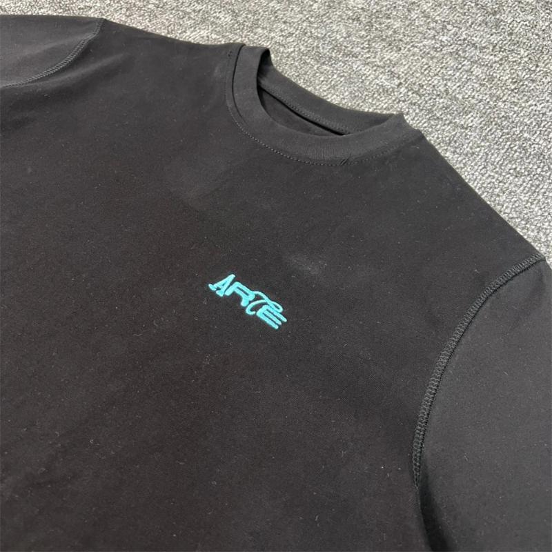 Men's T Shirts 2025ss Embroidery Logo People Shirt Men Women Black Summer Style T-shirt Top Tees