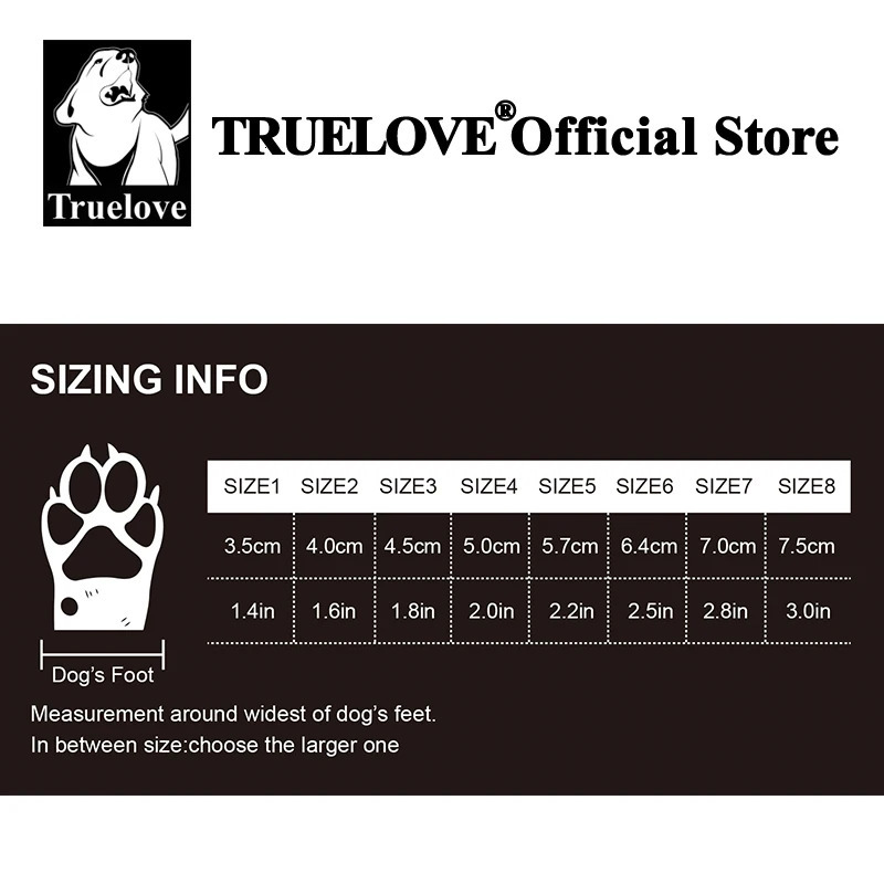 Truelove Breathable Dog Shoes with TPR Sole Flexible Protectable Soft Outsole Classic Outdoor Dog Boots All Breed 4Pcs TLS3962 250709