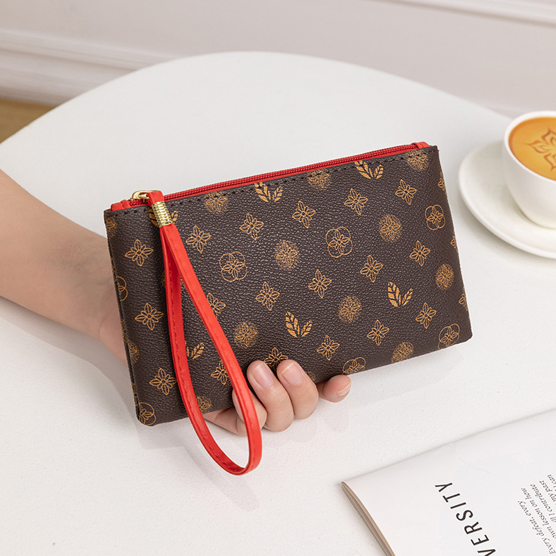2025 Designer Wallet Classic Floral Clutch Women's Minimalist Phone Wallet Convertible Wristlet Coin Pocket Everyday Essential Free Shipping