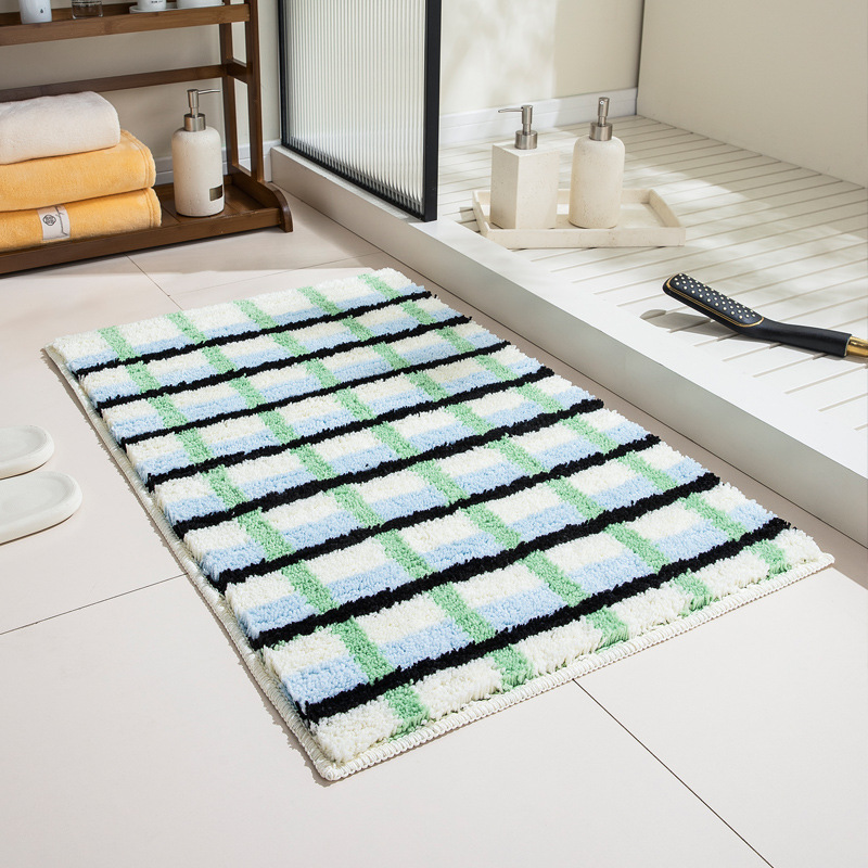 Designer floor mat bathroom door mat toilet water absorption non-slip premium carpet bedroom bedside blanket
