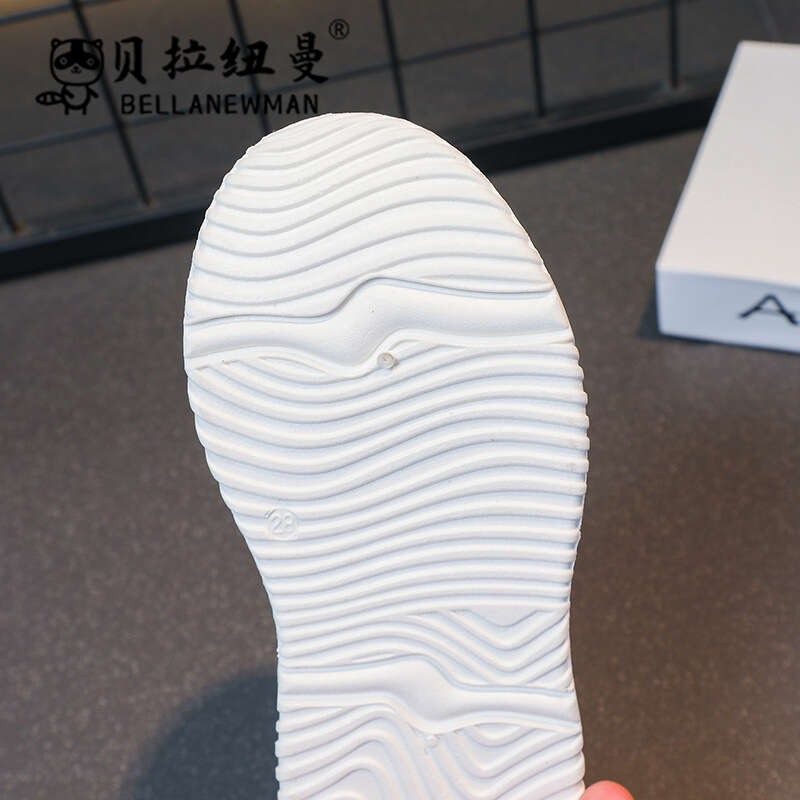 Children's Trendy White 2025 Spring and Autumn New Korean Style Girls' Fashion Thick-Soled Sneakers Boys' Versatile Casual Shoes