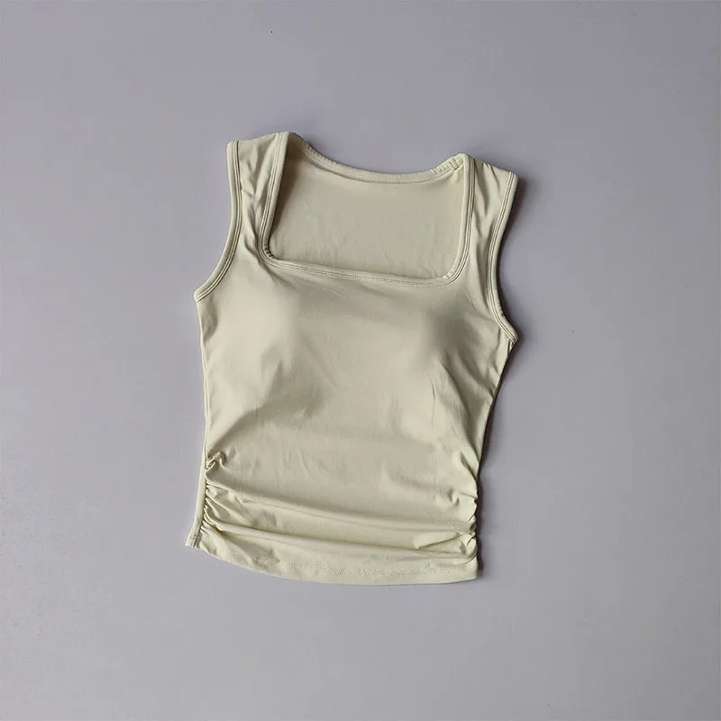 Square Collar Fixed Onepiece Sports Vest for Women Running Breast Collection Cross Shaped Fitness Bra Pilates Yoga Suit Summer 250708