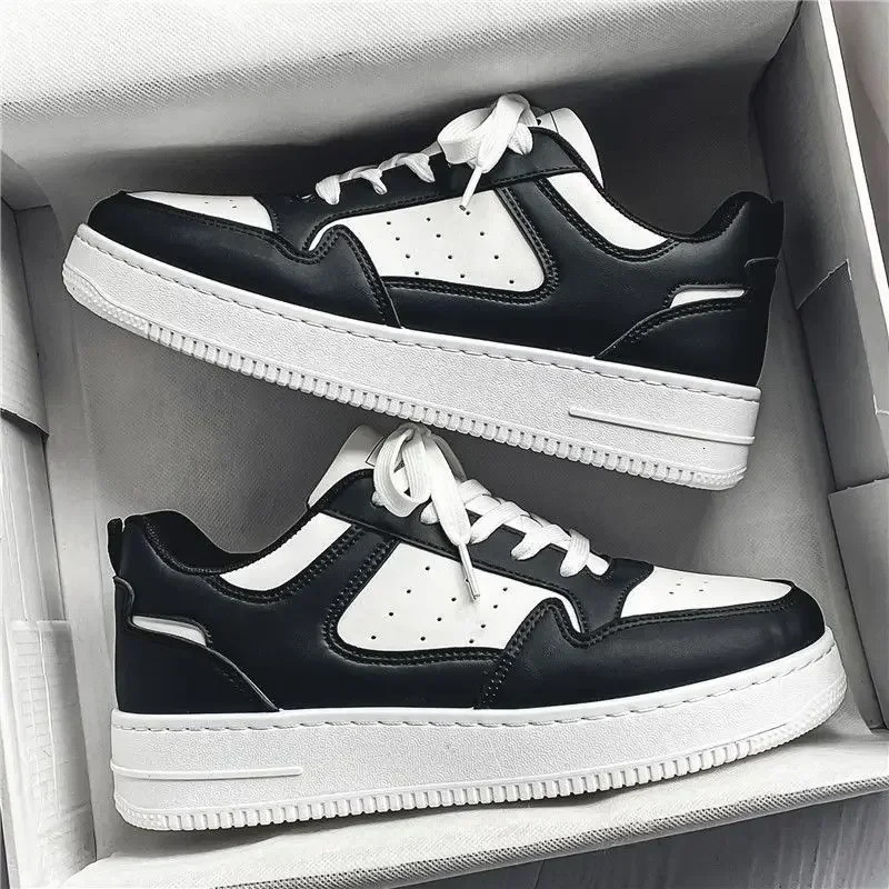 Aerating Plate Shoes Mens Fashionable All-Matching Platform White Shoes Sports Casual Borad Shoes Fashionable Shoes 250712