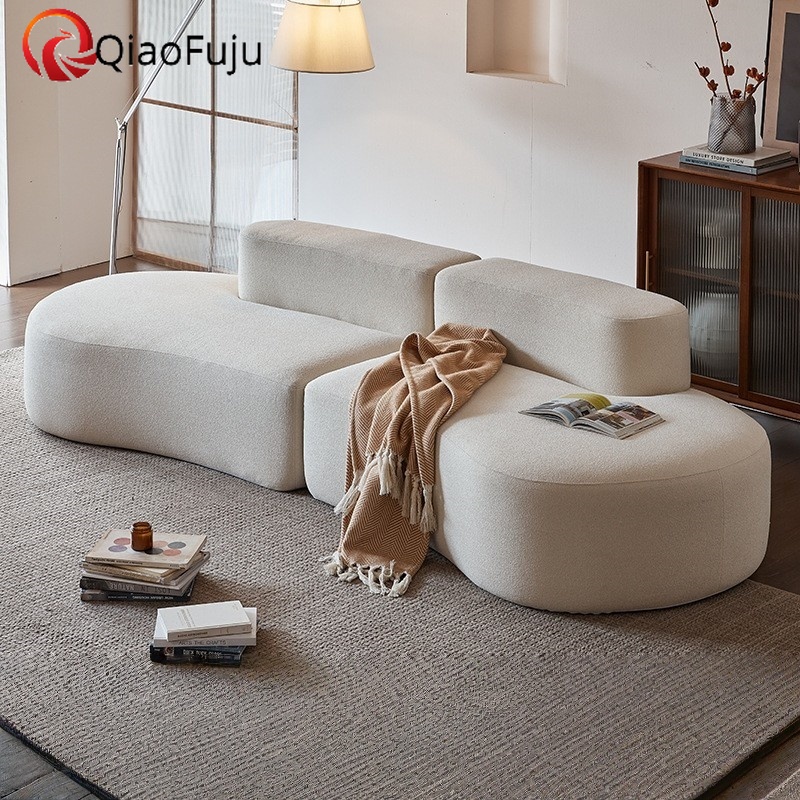 Modular sofa with unique design, stylish multi-person combination, modern and simple hotel apartment bedroom, vacuum compressed sofa, living room fabr