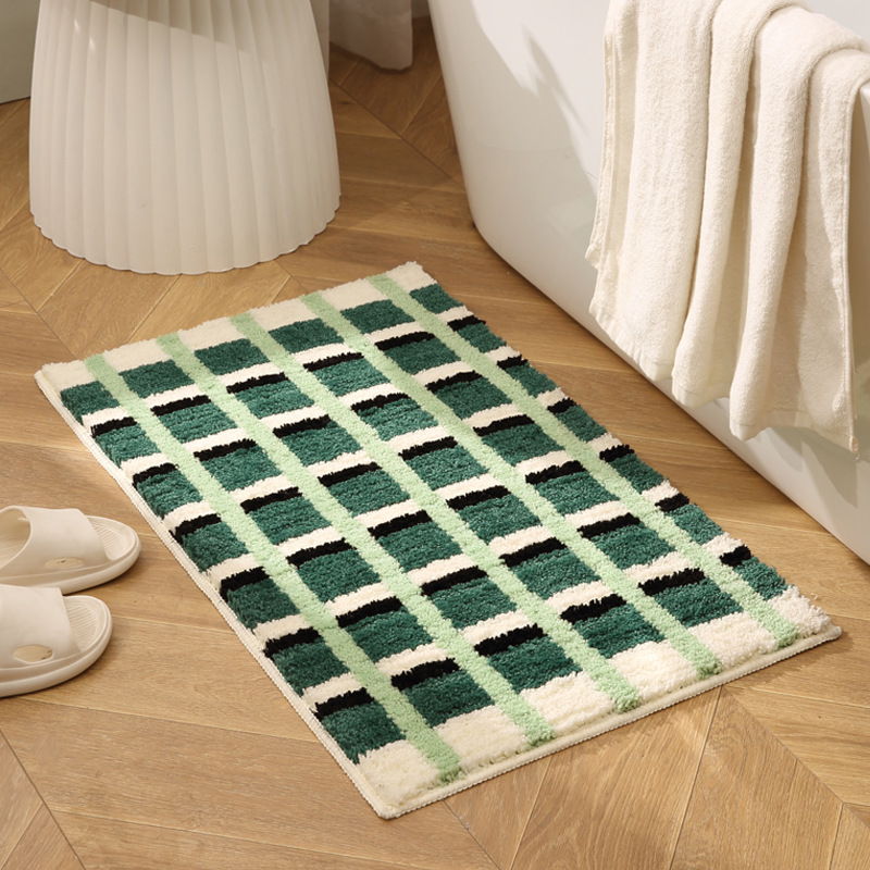Designer floor mat bathroom door mat toilet water absorption non-slip premium carpet bedroom bedside blanket