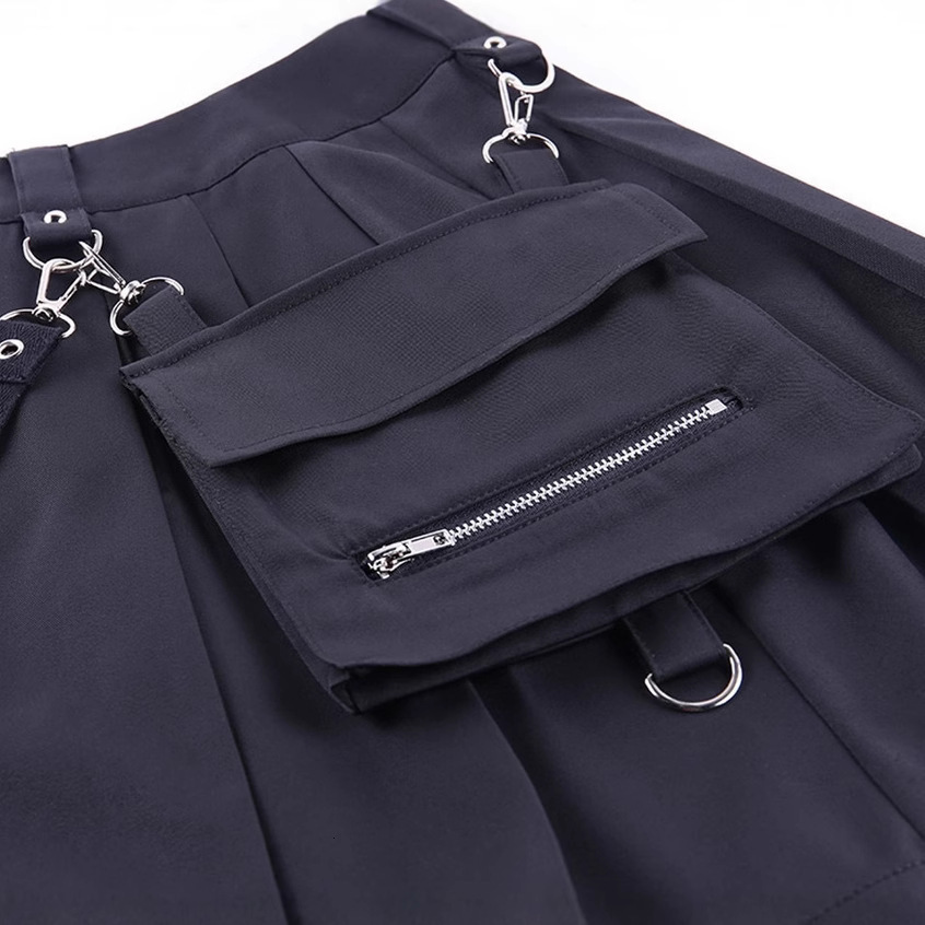 2025 New women's skirt summer new women's high waisted pleated skirt punk style irregular workwear skirt half skirt women's new designe