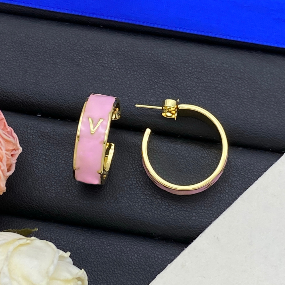 designer earring Luxury jewelry simple fashion stud earrings for women earring classic Women Gold Designer Hoop Earrings Extravagant Studs party