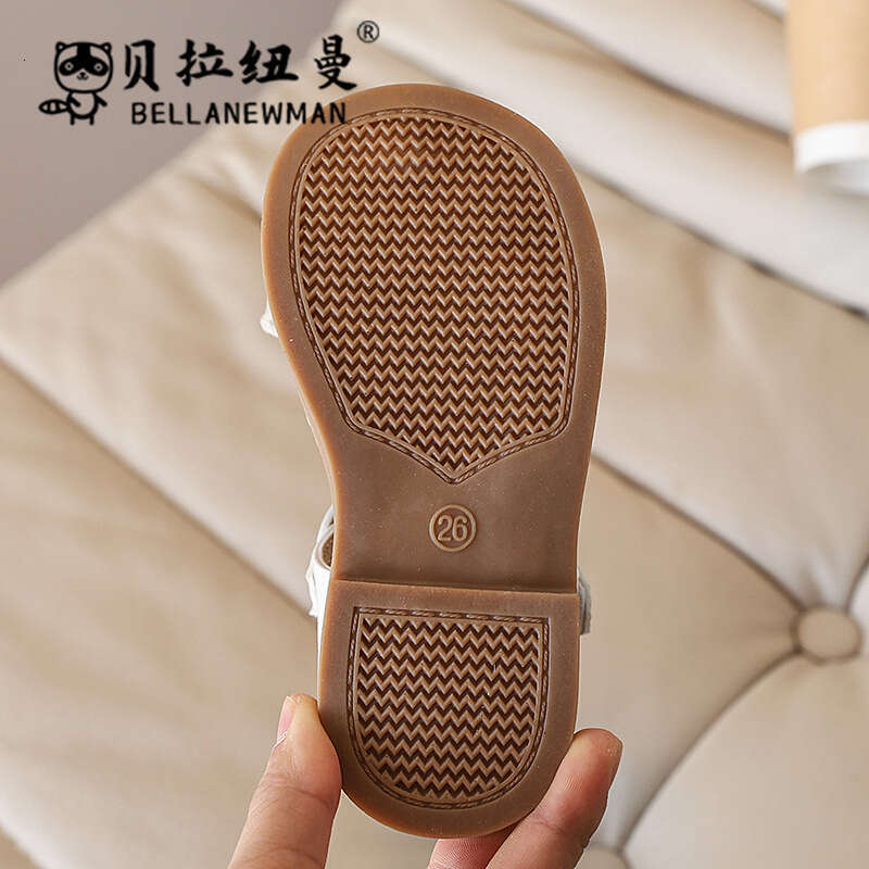 SHEIN Niche Design Sandals 2025 Summer New Girls' Stylish Bow Princess Children's Closed-Toe Shoes