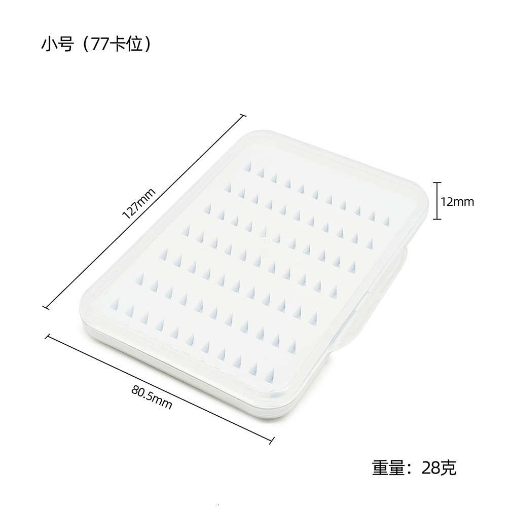 Ultra-thin transparent fly fishing bait box made of plastic PP with EVA inner lining. Fishing fly hook box accessory 240603