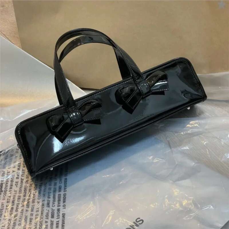 Retro Bow Red Y2k Hand Purse Women Hot Girls Leather Zipper Shoulder Bags Ladies Fairy Core Aesthetic Underarm Bag