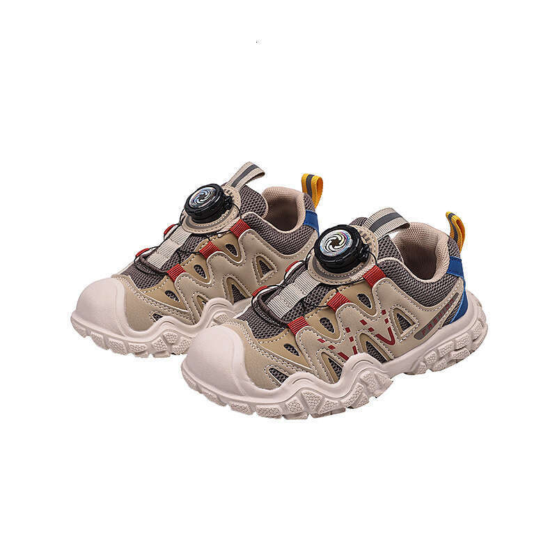 Girls' Fashion Dad Shoes 2025 Spring and Autumn New Korean Style Boys' Mesh Breathable Rotating Buckle Sneakers