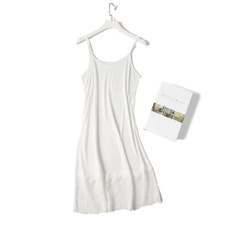 Knitted Silk Dungaree Slip Dress Lace Underskirt Nightdress 2021 New Fashion Womens Clothing dongdumaoyi