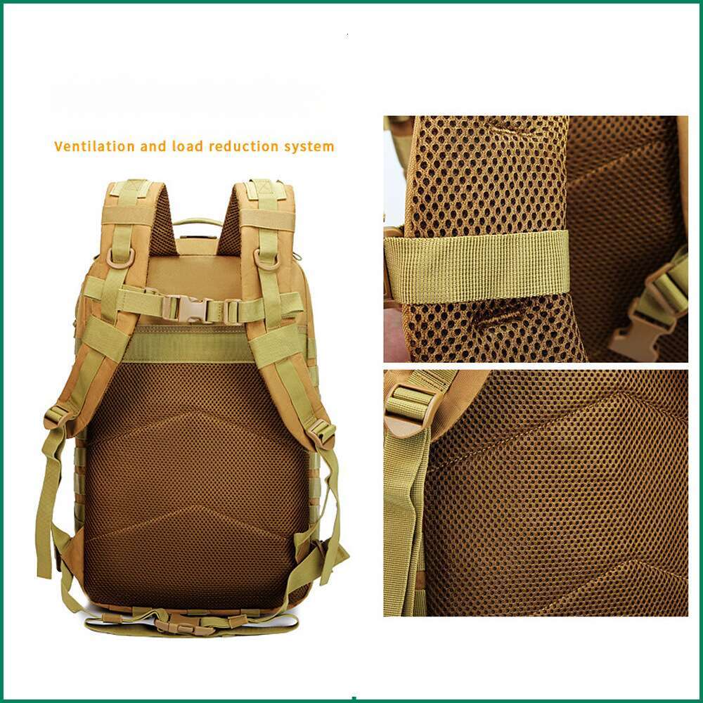 Outdoor tactical men's backpack large capacity camouflage outdoor camping waterproof sports mountaineering backpack multifunctional