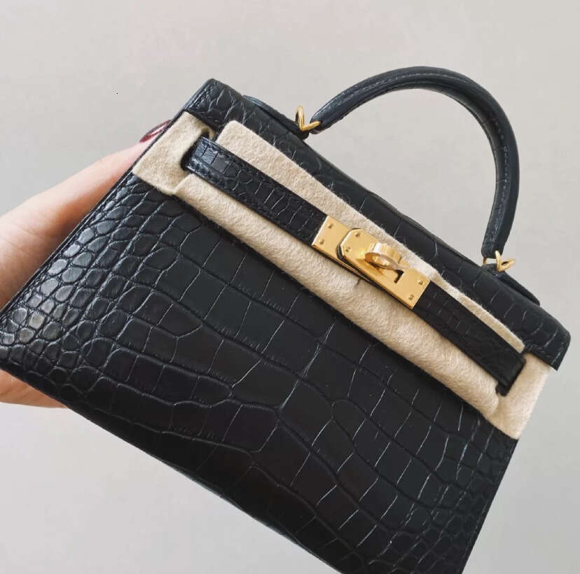 2025 Second Generation Fashion Trend Single Shoulder Crossbody Handbag Genuine Leather Women's Palm Print Cowhide Small Square Bag