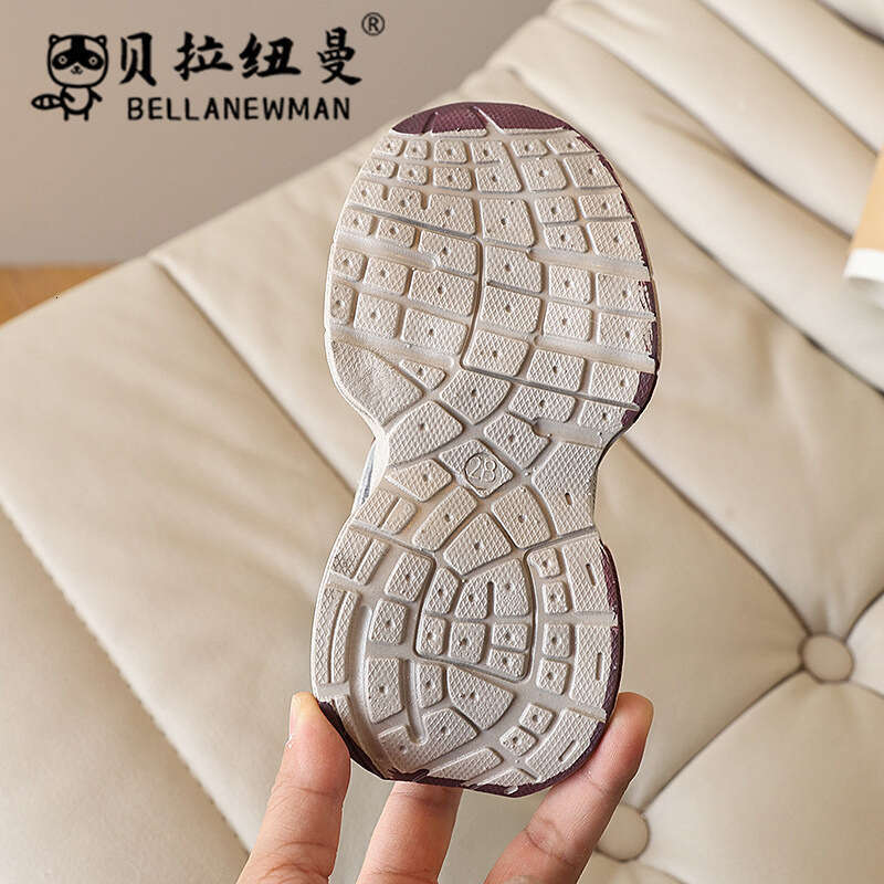 Girls' Fashion Dad 2025 Spring and Autumn New Korean Children's Color Block Casual Sports Boys' Breathable Running Shoes