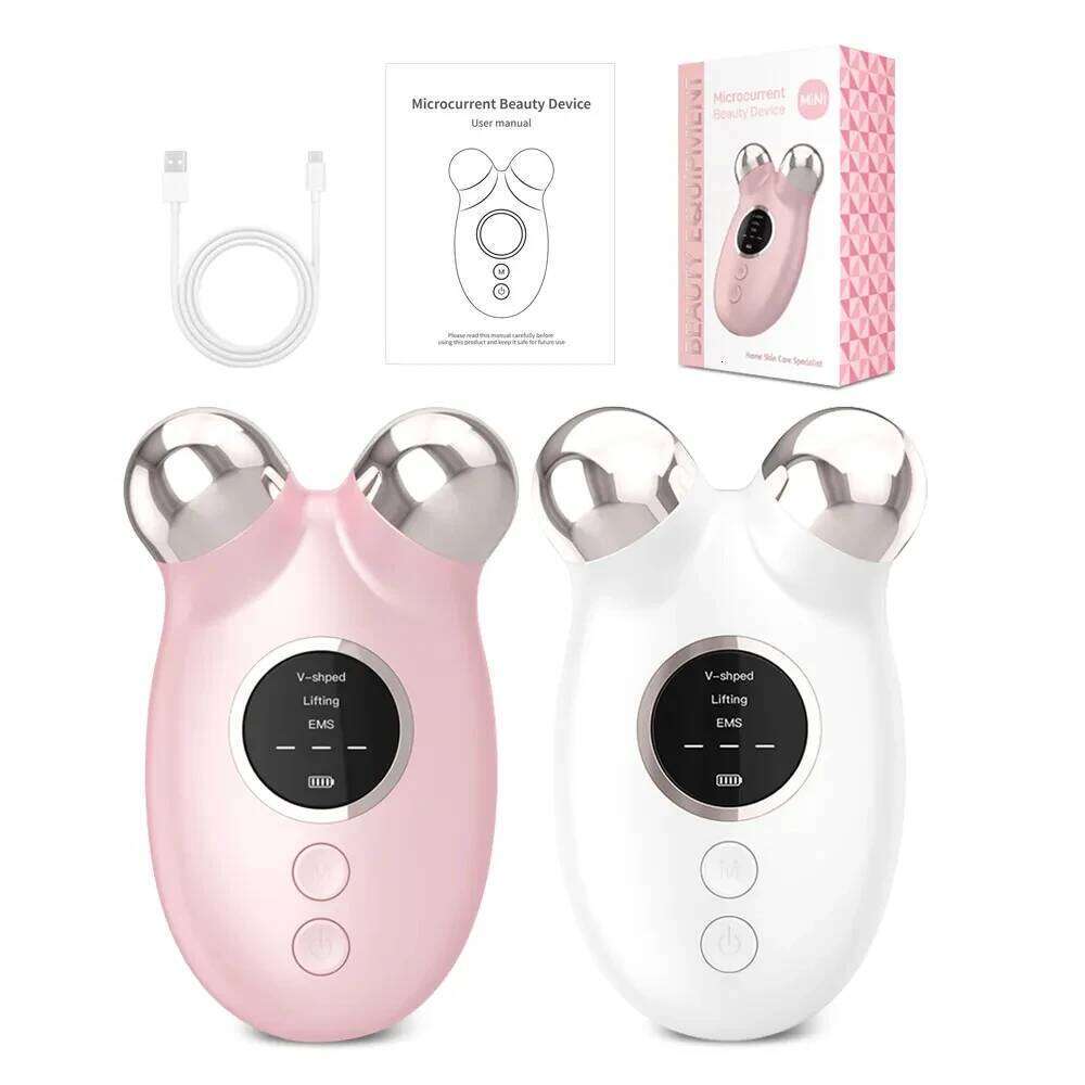 Facial Massager EMS Microcurrent Lifting Device Roller Anti Wrinkle V Shape Chin-up Face Lift hine Skincare Tool
