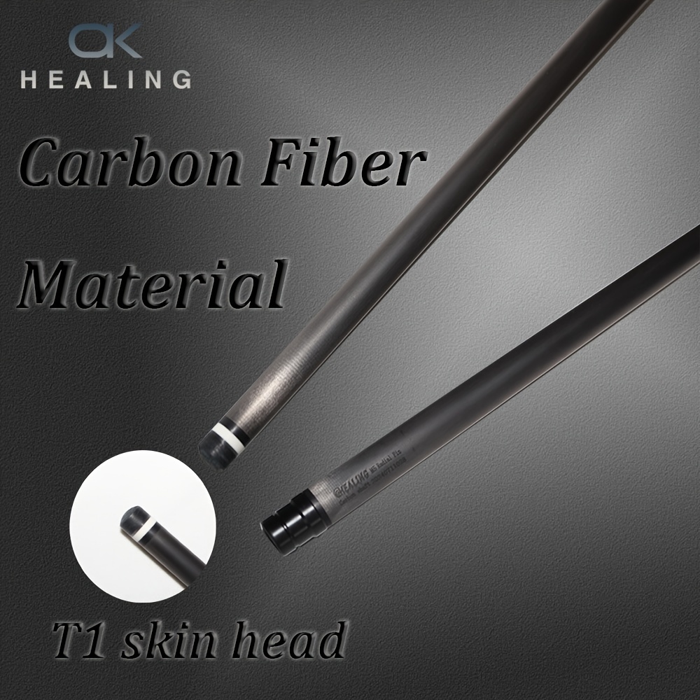 OKHEALING 29in 5/16-18 Carbon Fiber Pool Cue Single Shaft, Customized Tip 9.5mm, 11mm, 11.8mm, 12mm, 12.4mm, 13mm, Low Deflection Technology, Ultra-Sm