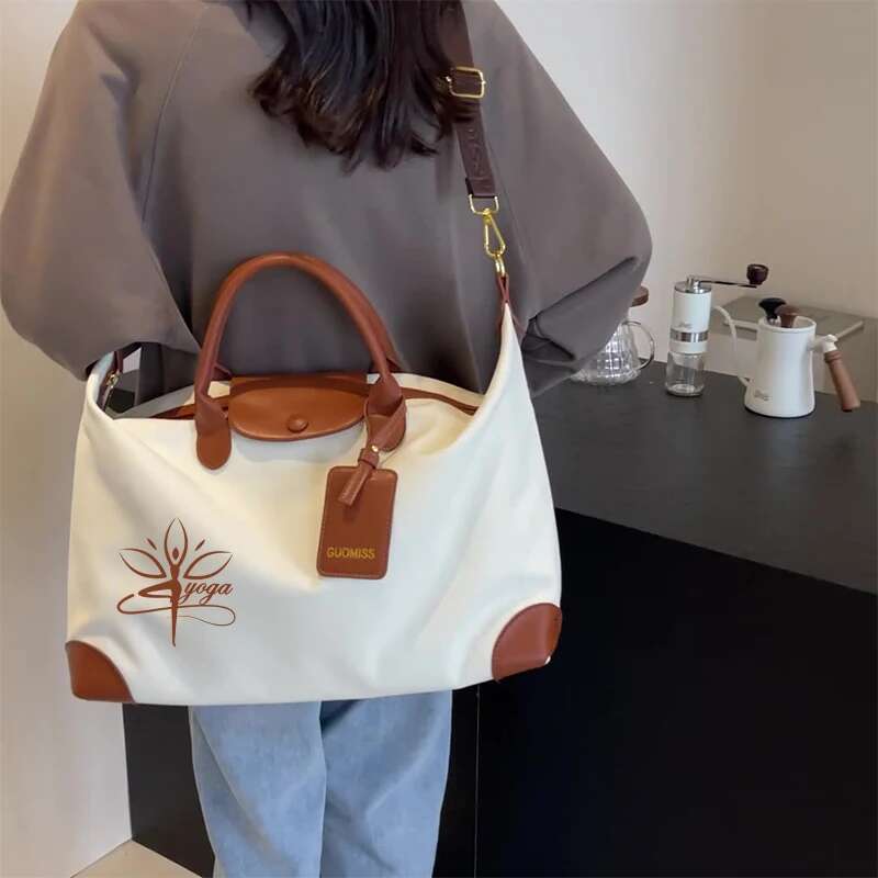 Handbag Canvas Breathable Large Capacity Fiess Dance Gym Carry Bag Yoga Travel duffel bag customization