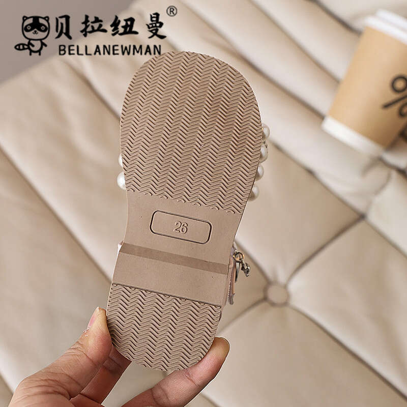 Girls' 2025 Summer New Fashion Flower Soft Sole Children's Sandals Little Girls Open-Toe Beach Shoes Toddlers