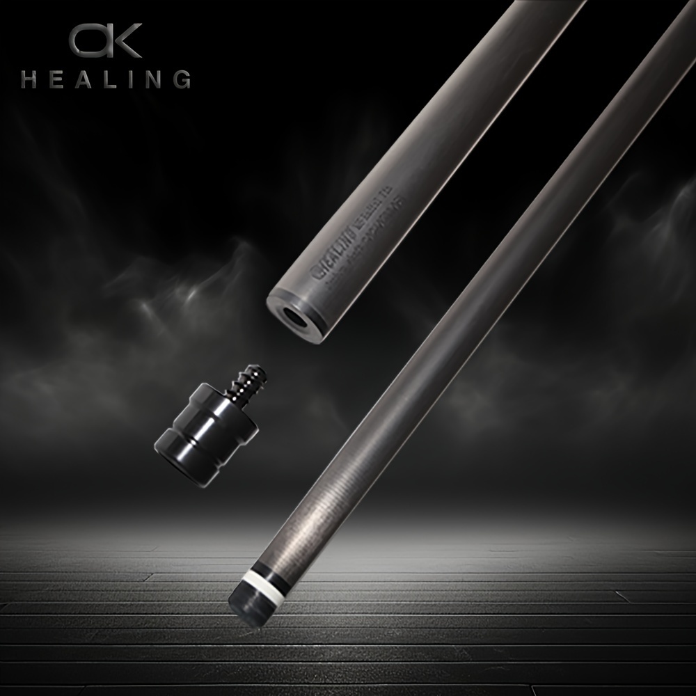 Carbon fiber Shaft Black Technology Billiard Cue Forelimb Bakelite Tip Diameter 12.9mm Foam Filling Uni-loc 3 Tooth Joint for Pool Cue Low Deflection 