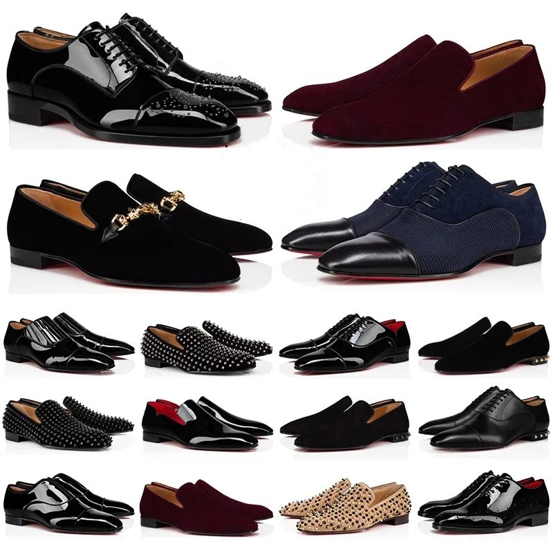 Luxury Designer Mens Dress Shoes Sneakers Patent Leather Slippers Mens Business Party Wedding Shoes