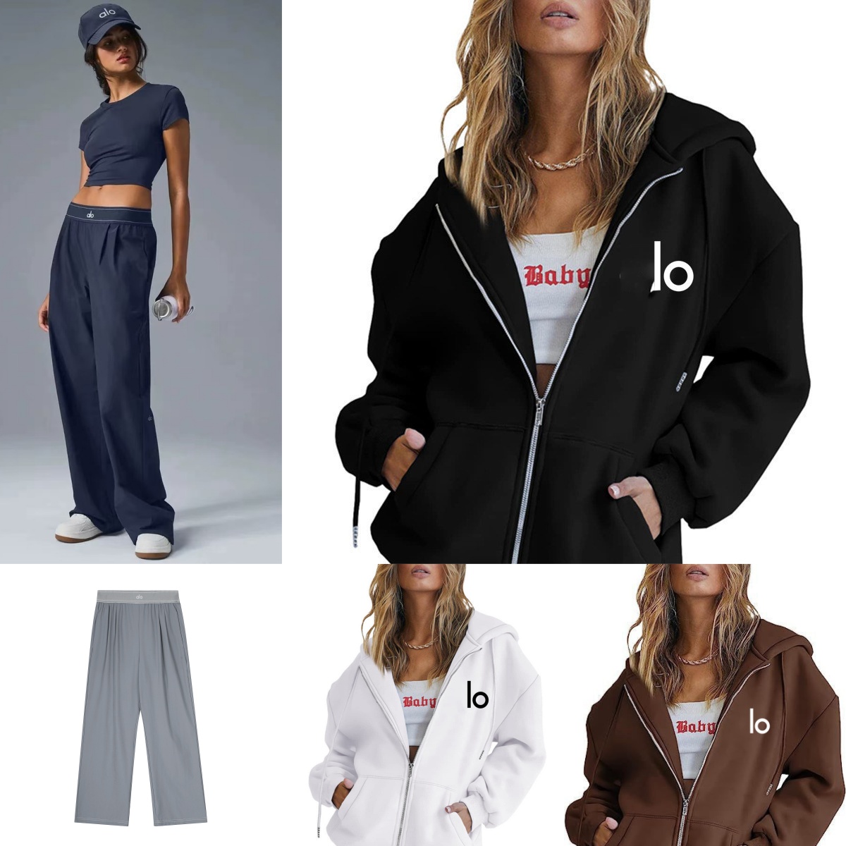 Women's pants casual sports pants designer woven trousers high-waisted webbing loose and thin pants light and wide-leg trousers trousers women