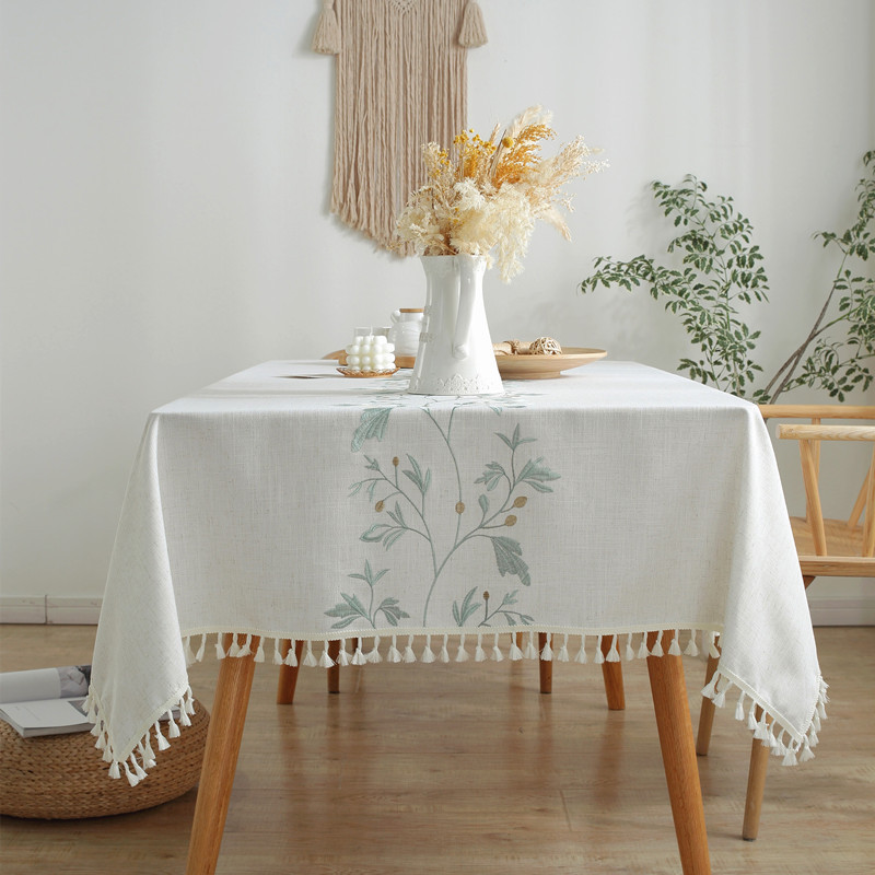 Luxury Dining Table Protective Cover Eco-Friendly Rectangle Jacquard Tablecloth Fabric For Wedding Restaurant Recycled Modern