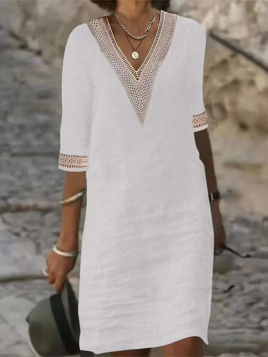 Casual Fashion Clothes Elegant Cotton Linen for Summer Dress Women Clothing Vintage Streetwear Ethnic Style Y2k dongdumaoyi