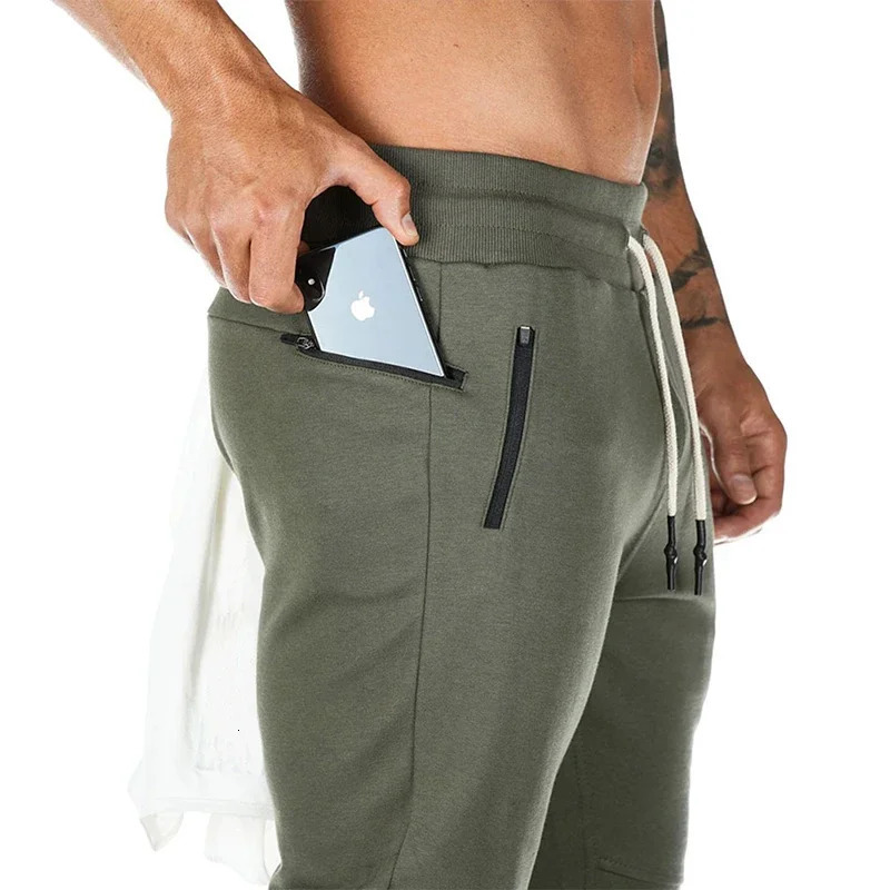 Mens Lightweight Gym Jogger Pants Breathable Hiking Jogging Runing Stretch Exercise Workout Sweatpants with Zipper Pocket 250714