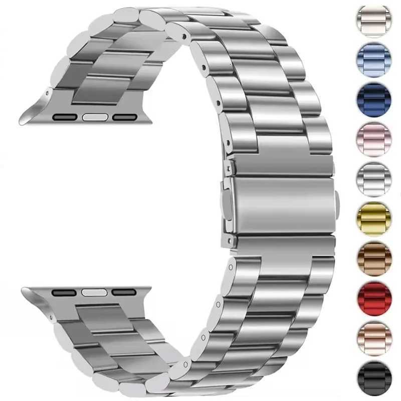 Stainless Steel Strap for Watch Band 46mm 49mm 40/44mm 42mm 41mm/45mm Metal Bracelet iWatch Series 10 9 8 7 SE 6 5 4 Y250714