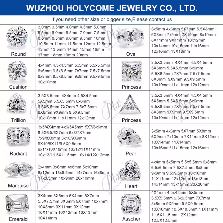 Special Cut Moissanite Diamond Round Shape Excellent Cut D Colorless VVS Rose Cut European Cut Crushed Ice Cut GRA Loose Moissanite for Jewelry Making