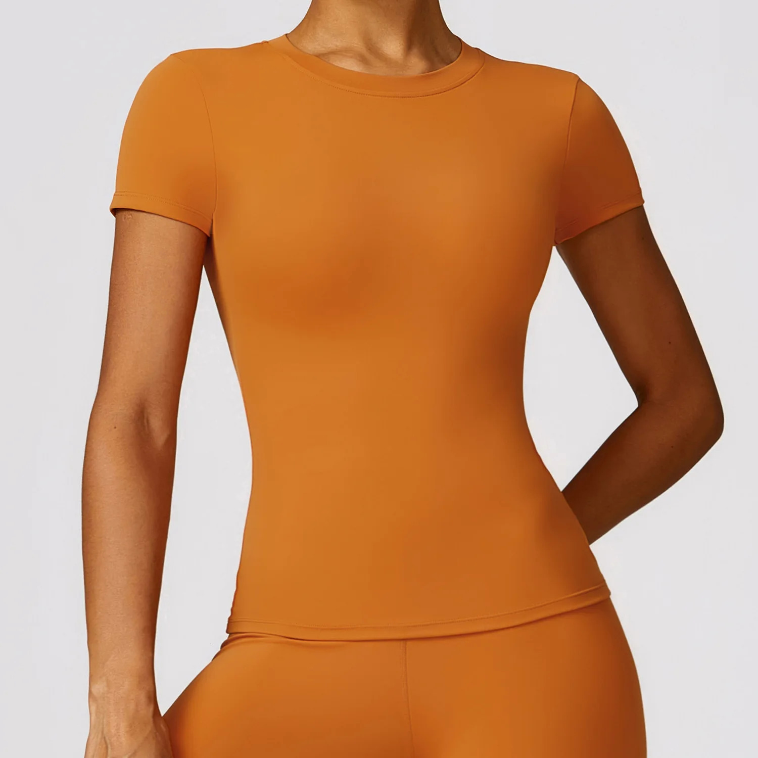 Sexy Women Yoga Top Seamless Sport T Shirts Fitness Clothes Short Sleeve Shirt Gym Running Active Wear Femme 250708