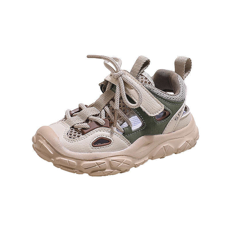 Children's Casual Sandals 2024 Spring Summer New Boys' Single Mesh Breathable Sports Girls' Fashion Dad Shoes