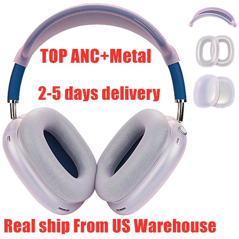 USA Stock for Airpods Max 2 3 4 Bluetooth Metal ANC Headphone Earbuds Accessories Transparent TPU Silicone Case AirPodsPro Max Noise Cancelling Headset Cover