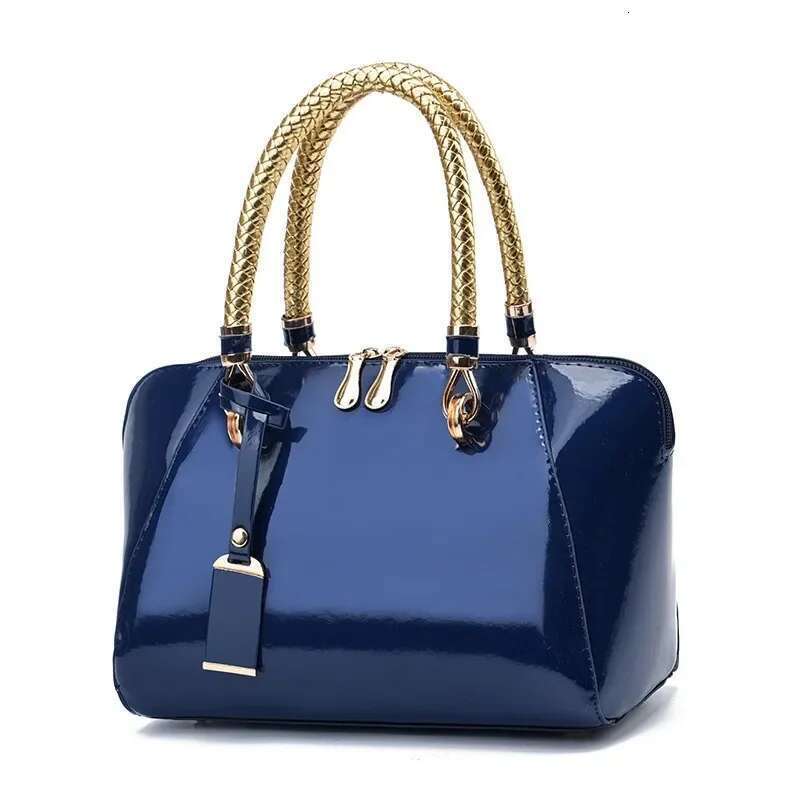 Shiny Leather Large Capacity Summer Handbag Boston New Style Tote Single Shoulder Slant Cross Women's Bag Fashionable