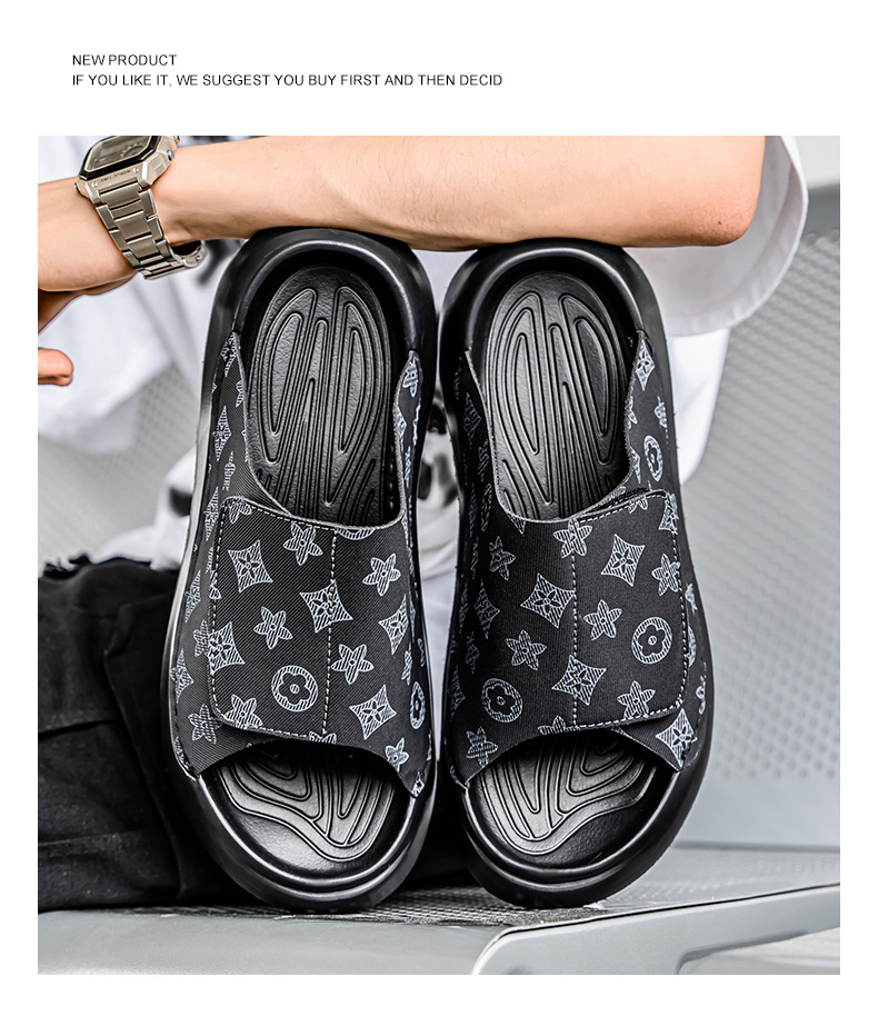 2025 Free Shipping Designer Summer New Mens Trendy Versatile Externally Wearable Personalized Velcro Strap Sandals
