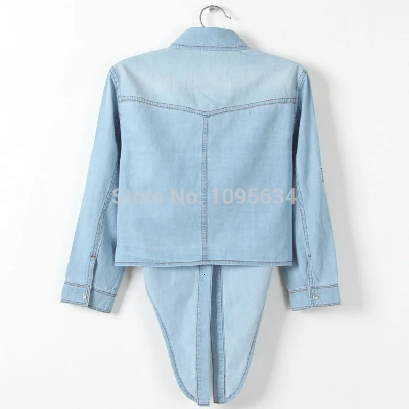 Women Spring Autumn Lightweight Denim Jacket Chic Halfsleeve Cardigans Turndown Collar Laceup n Shirt 250704