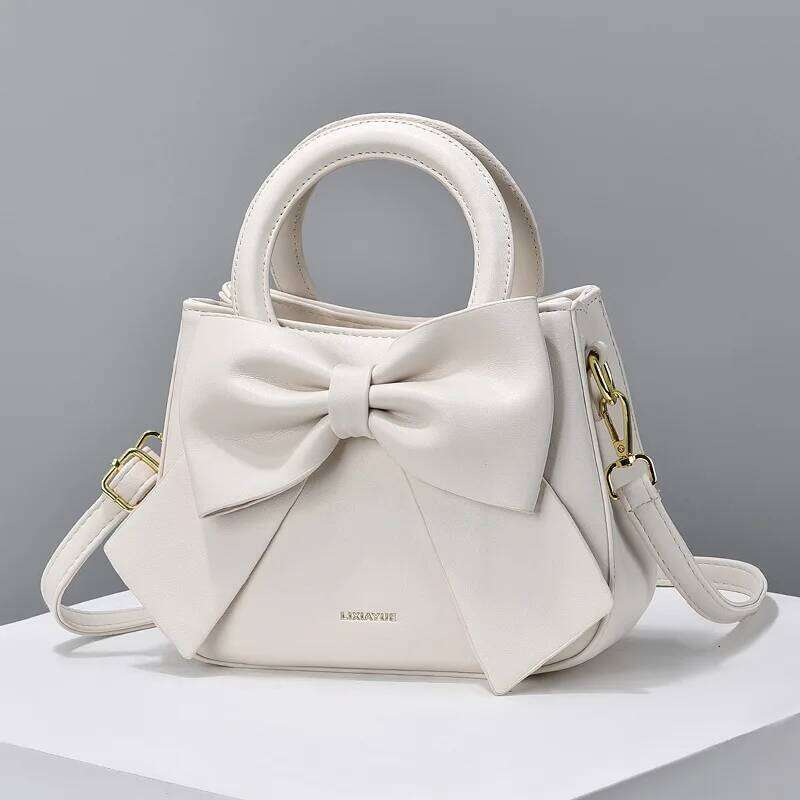 OLOEY 2024 New Trendy Women'S Small Square High Quality Bow Single Shoulder Fashionable Western Style Crossbody Bag Handbag