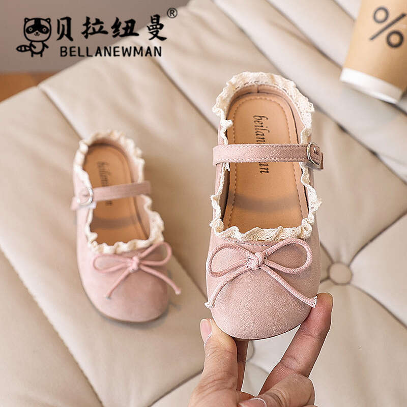 Children's Fashion Small Leather 2025 Summer New Soft Sole Bow Princess Shoes Little Girls Half-Slip Sandals