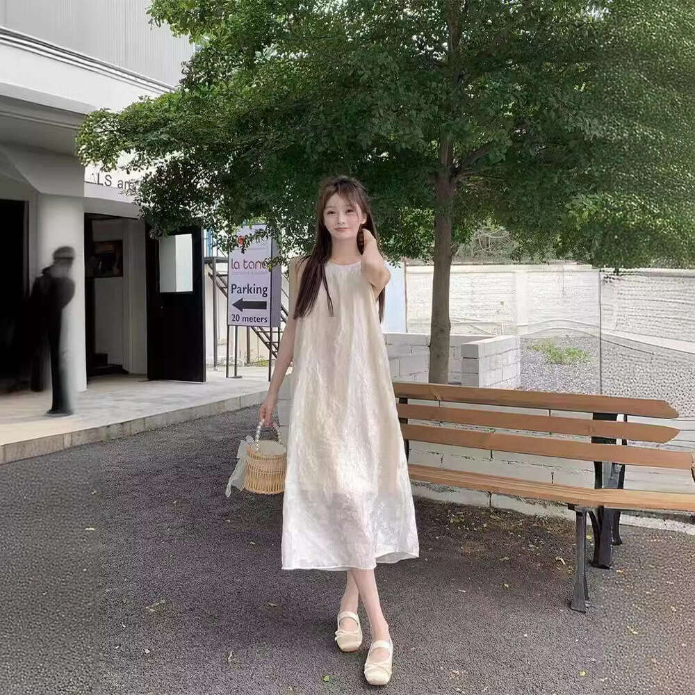 French Sleeveless Halter For Women, Summer New High-End Elegant Long Dress, Gentle Style A-Line Fairy Dress B5