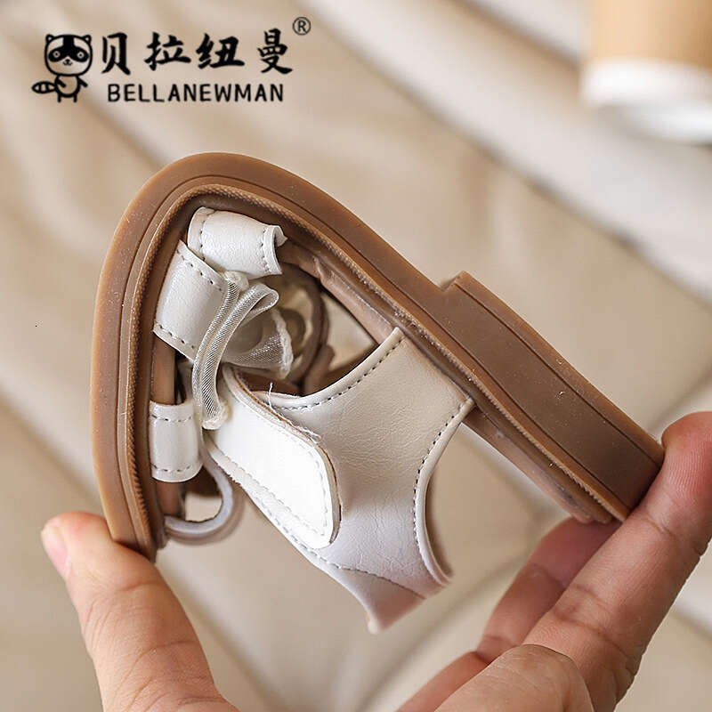 SHEIN Niche Design Sandals 2025 Summer New Girls' Stylish Bow Princess Children's Closed-Toe Shoes