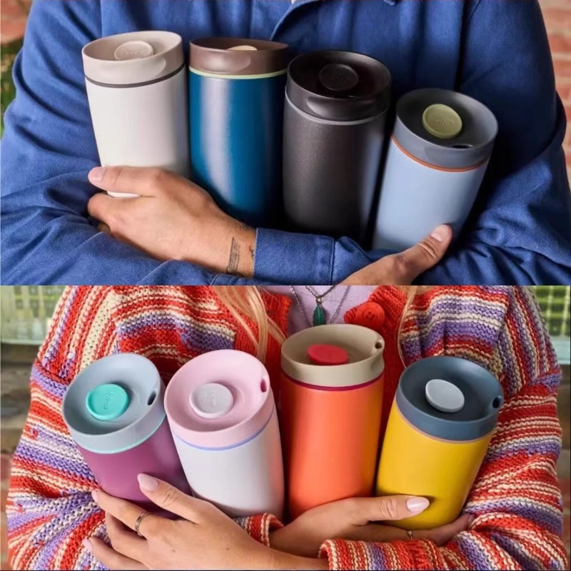 2025 New Insulated Stainless-Steel Water Bottle Coffee Tumbler Reusable Iced Coffee Cup Hot Coffee Travel Mug Perfect for Cappuccino BPA 12 oz/20 oz G