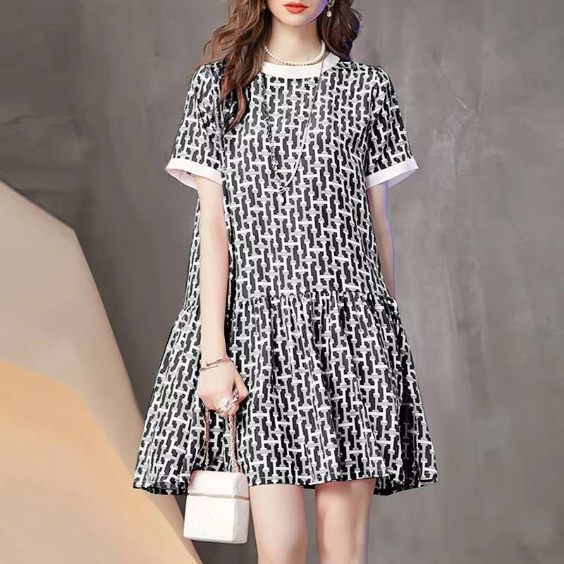 Elegant Short Sleeve Holiday Sundress 2024 ZANZEA Summer Fashion Printed Knee-length Dress Women Robe Femme Party Work Vestido dongdumaoyi