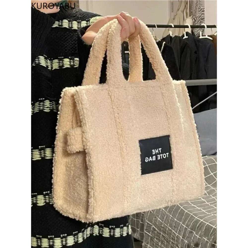 Handbag Lamb Wool Bolsas Para Mujeres Large Capacity Crossbody Tote Travel Top-Handle Bag Casual Fashion Y2k Bags