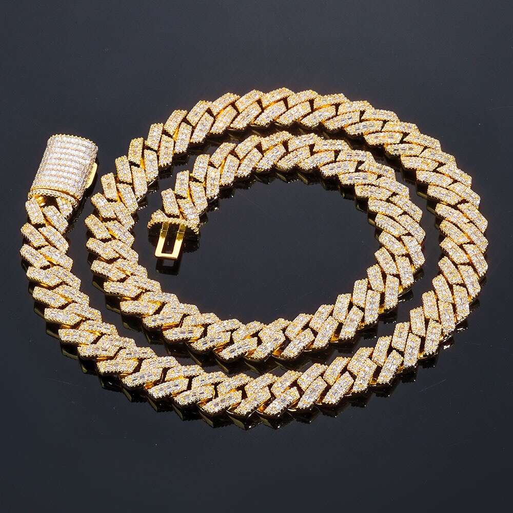 Top jewelry bracelet8mm Two Rows Pass Tester Iced Out Hip Hop VVVS1 Silicon Stone Cuban Chain NecklaceHip hop jewelry bracelet necklace