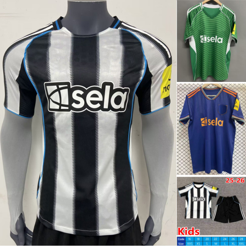 25 26 NUFC soccer jerseys fans player 2025 2026 home away 3rd newcaslted TONALI ISAK BURN camesita WOLTEMADE BRUNO G. JOELINTON football shirt men kids uniforms S-4XL